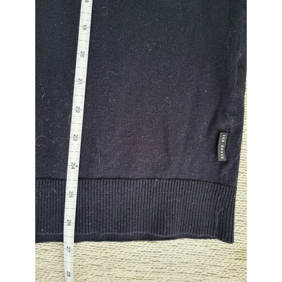 Ted Baker Mens Red Black Striped Sweater size XL Apres Ski designer Preppy - Picture 8 of 8